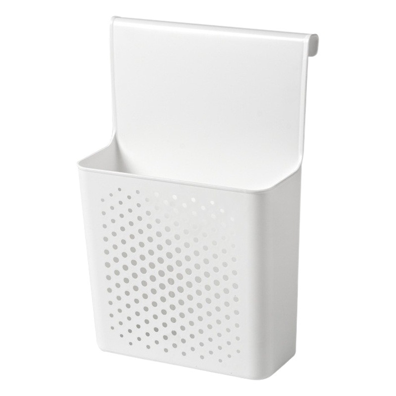 Kitchen Plastic Cabinet Door Wall-Mounted Storage Rack Home Punch-Free Wall-Mounted Trash Can Bathroom Storage Basket Storage Rack
