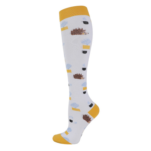 Euro-American cross-border outdoor sports compression socks for men and women, colorful running elastic crew socks, cycling pressure socks