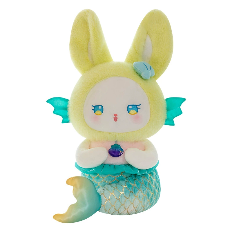 Plush rabbit, toy, children's pillow for sleep, appeases rag doll, new collection, mermaid, Birthday gift