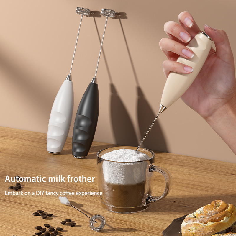 Wireless Electric Milk Frother, Household Milk Foaming Machine, Handheld Coffee and Egg White Stirrer, Battery-Operated Egg Beater Wireless Electric Milk Frother, Household Milk Foaming Machine, Handheld Coffee and Egg White Stirrer, Battery-Operated Egg Beater