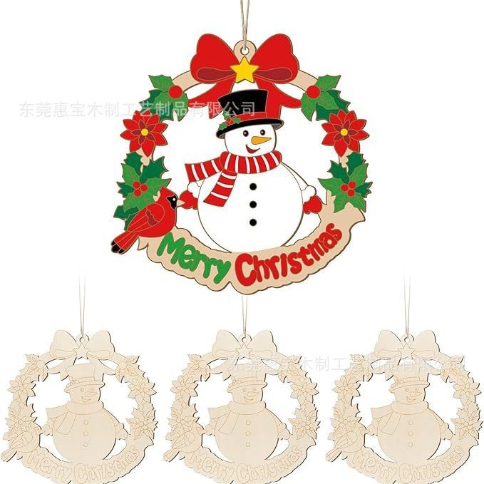 跨境感恩节木质南瓜枫叶装饰门挂件丰收节万圣节彩绘涂鸦圣诞门牌|undefined