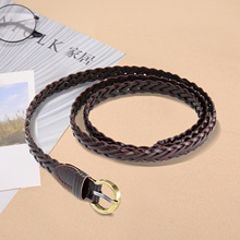 韩版百搭编织细腰带女士装饰连衣裙配毛衣简约时尚小皮带学生裤带