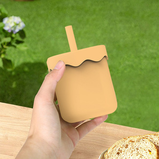 Customized Baby Silicone Binaural Straw Cup, Drop-Resistant and High-Temperature-Resistant Baby Drinking Cup, Penguin Water Cup, Feeding Tableware