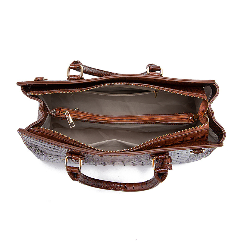 Handheld Crossbody New Women's Bag Brahman Crocodile Pattern_voghion.com