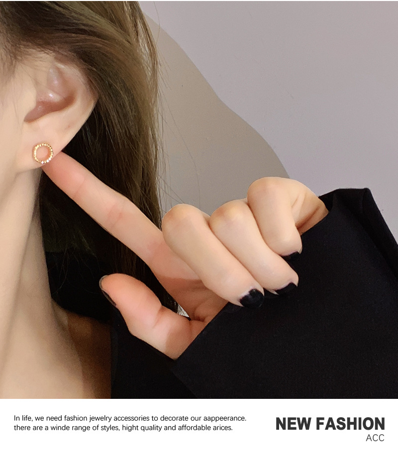 European and American fashion personality metal set earrings female ins wind temperament simple ear jewelry cold wind geometric earringspicture5