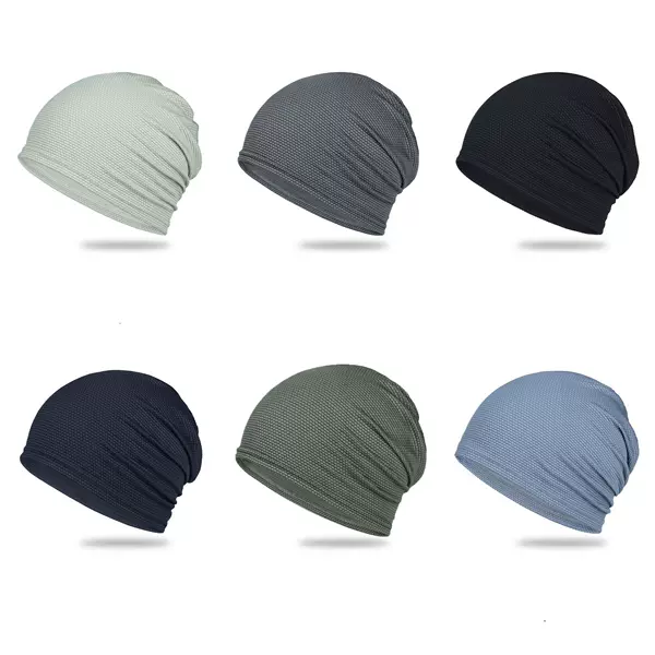 Summer Single Layer Baotou Cap Riding Running Pullover Cap Quick-drying Breathable Cycling Helmet Liner Ice Silk Headwear Cap Men