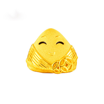 越南沙金镀3D硬黄金转运珠烤彩粽子转运珠diy串珠寓意高中手链|ru