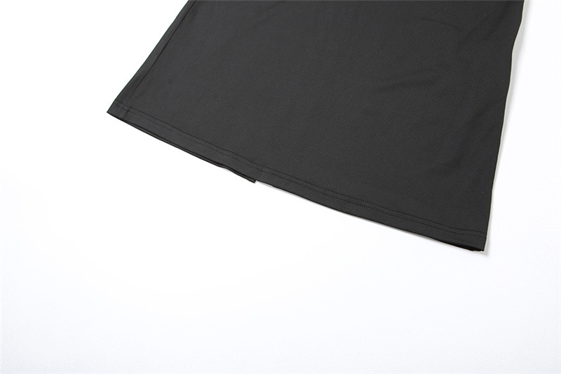 Winter Women Clothing Slant Shoulder Cropped T shirt Slim Hip Bag Skirt Set