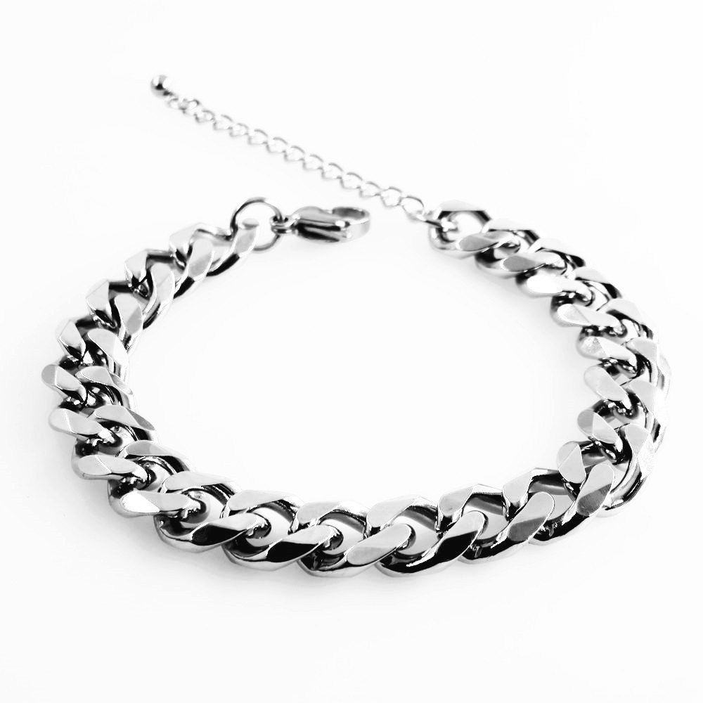 Men's Cuban Link Bracelet Stainless Steel Waterproof Jewellery_voghion.com