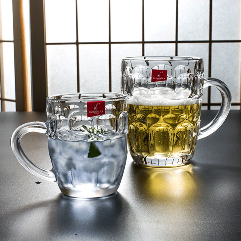 Vaso de vidrio de mango Lizon multifuncional caliente y frío universal taza de agua doméstica taza de té taza de leche taza de café transparente