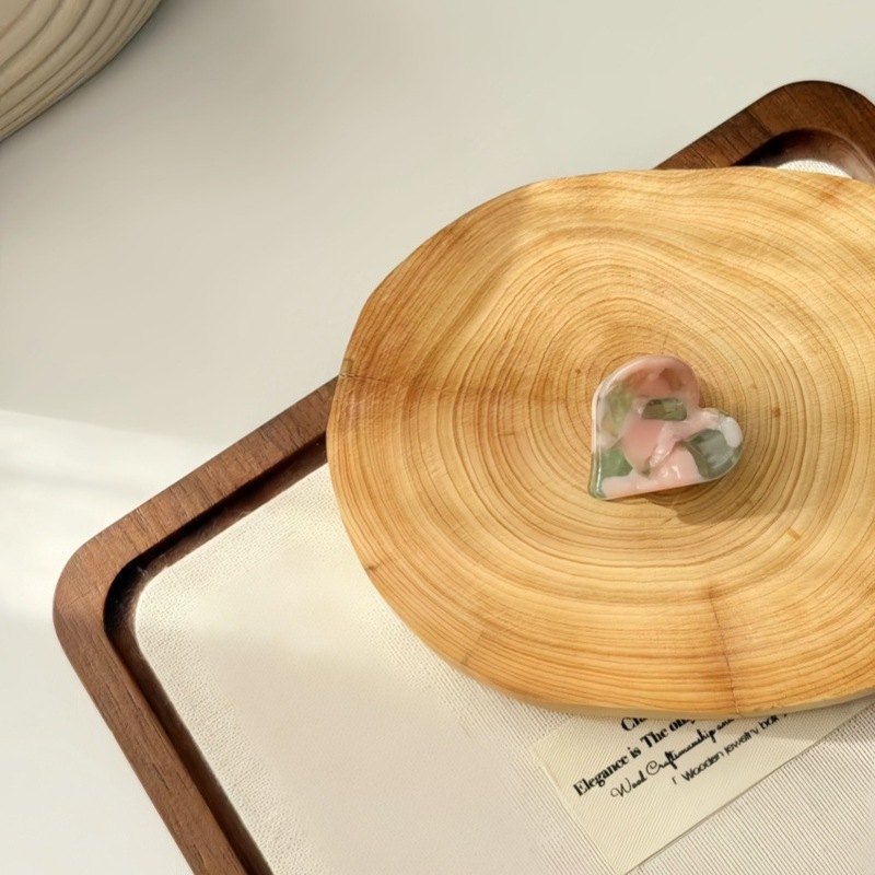韓国版NISアセテートプレートヘアクリップ、ファッショナブルなラブラウンドヘアクリップ、シンプルな幾何学的な小さなヘアクリップヘアアクセサリー|undefined