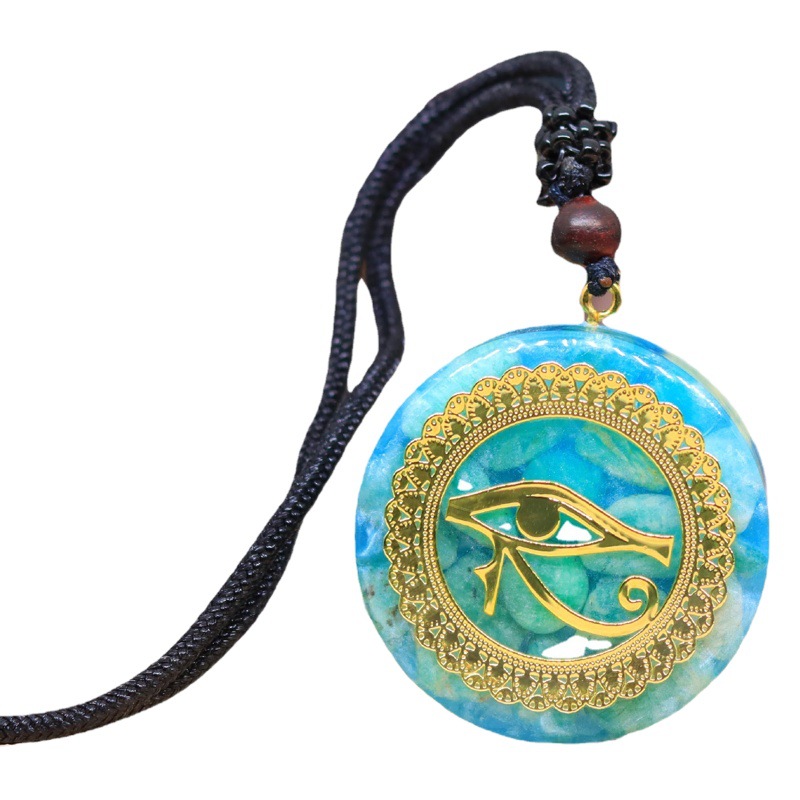 Transfronterizo caliente COLLAR COLGANTE joyería natural cristal grava productos epoxi