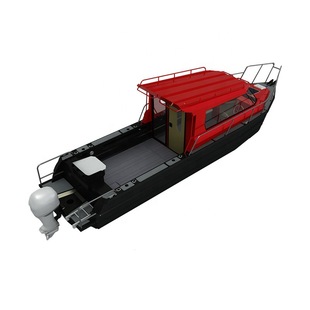 Металлическая яхта для рыбалки, красный катер, 9.6м, сделано на заказ, алюминиевый сплав