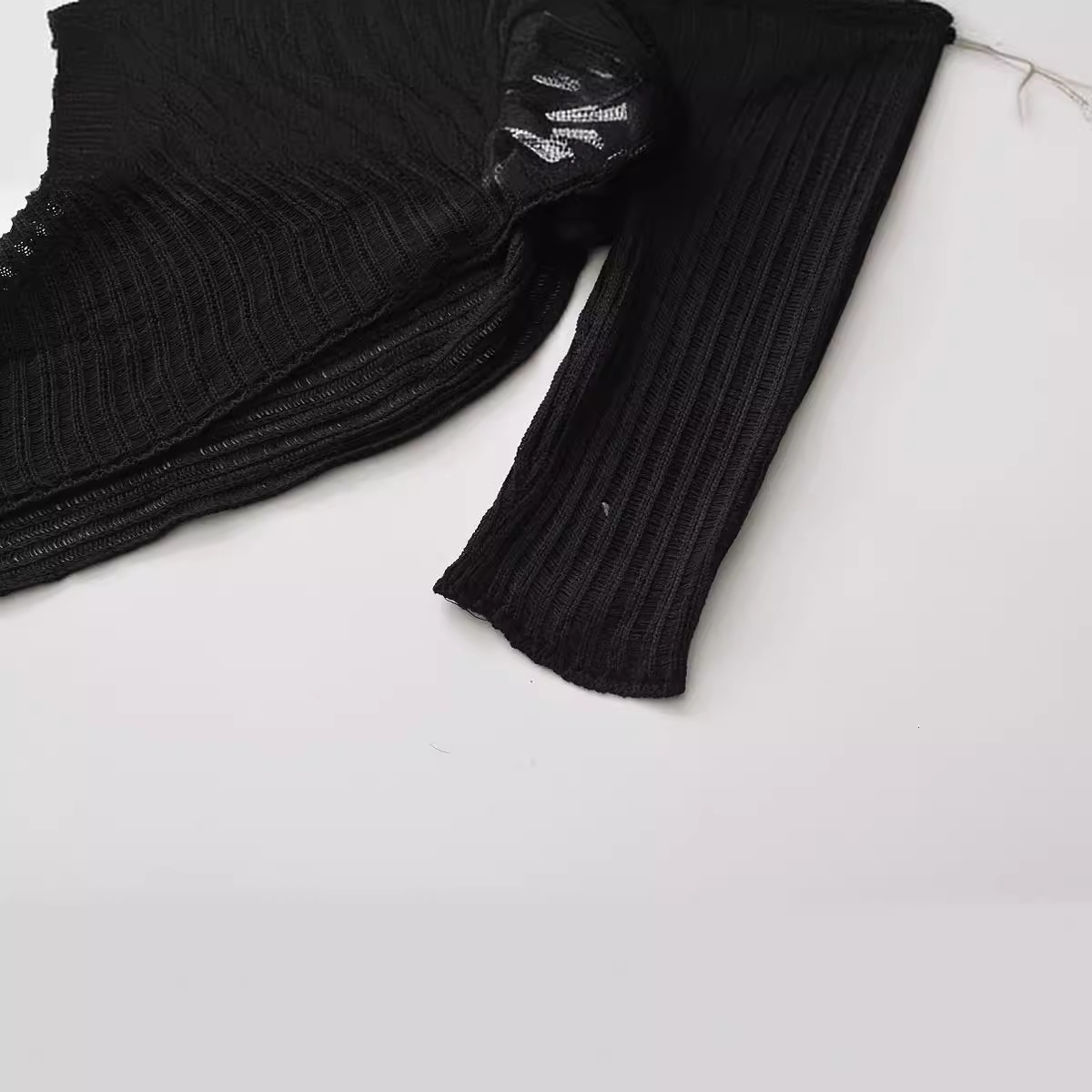 Oh, women's clothing 2024 summer new item asymmetric mesh perspective sexy knitting on top_voghion.com