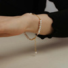 Fashionable universal small design bracelet from pearl, advanced jewelry, light luxury style, bright catchy style, high-quality style, 2023 collection