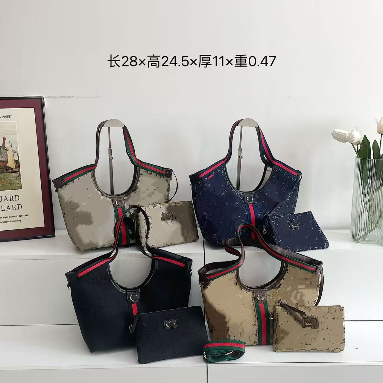 Cross-Border Lazy Style Tote Shoulder Bag New Large-Capacity Printed Handbag Retro Pillow Bag Crossbody Tote Bag