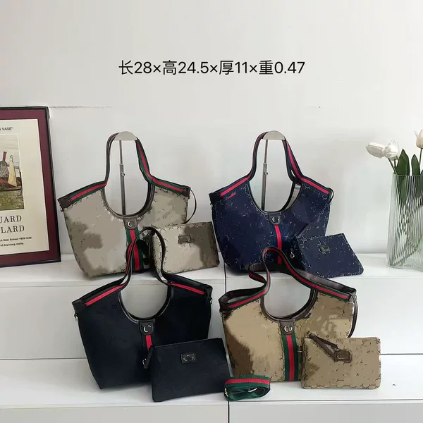 Cross-Border Lazy Style Tote Shoulder Bag New Large-Capacity Printed Handbag Retro Pillow Bag Crossbody Tote Bag