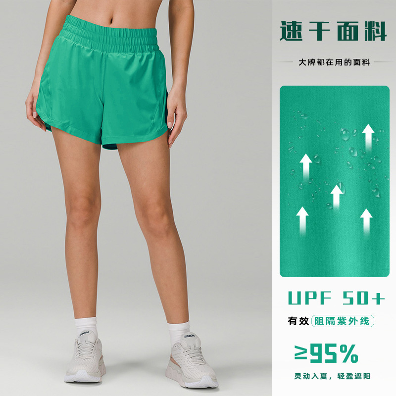 Women's Summer Running Shorts, Anti-Exposure, Three-Point Sports Shorts, Quick-Dry Fitness Yoga Shorts, Elastic Training Shorts for Outdoor Wear