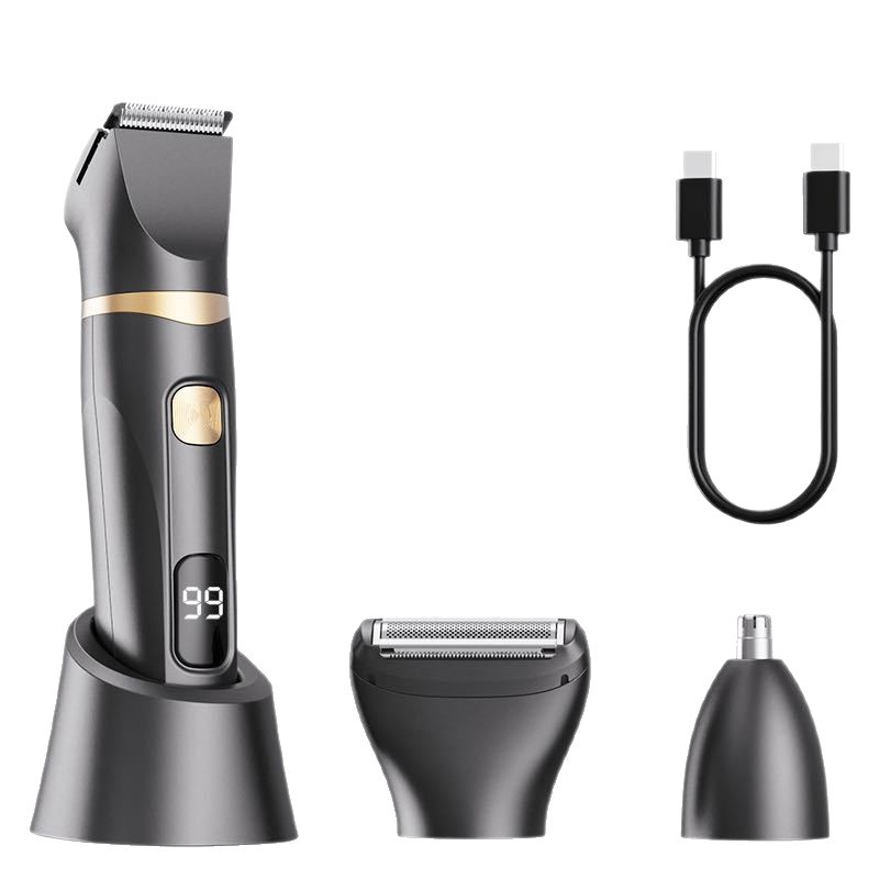 Juego de Afeitadora Eléctrica para Hombre 3 en 1, Recargable, Lavable, para Limpieza Facial
