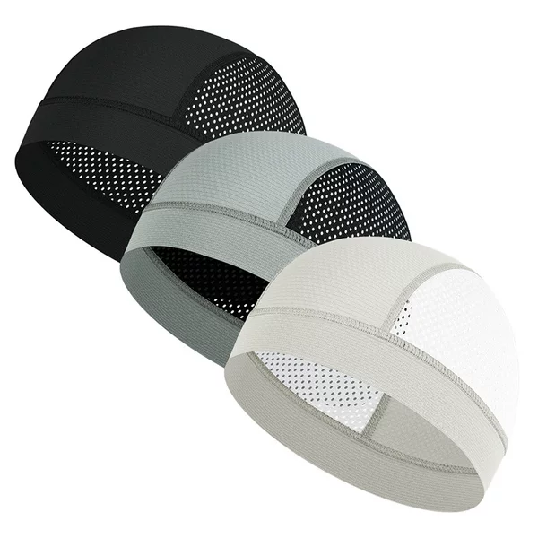 Summer Unisex Quick-Dry Breathable Sun-Protection Cycling Helmet Liner Hat, Cross-Border Hot-Selling Solid Color Brimless Skull Cap