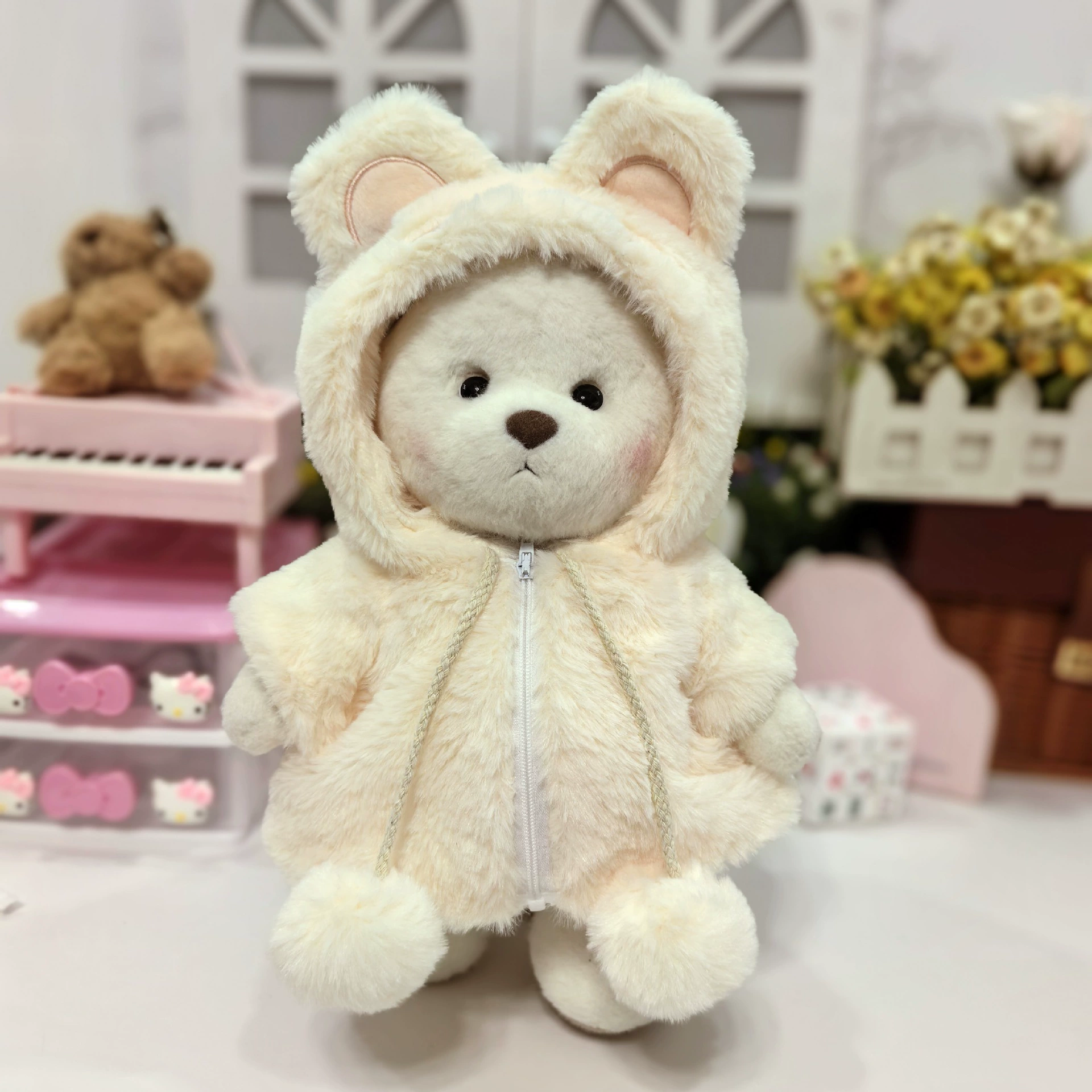 Мягкая игрушка, детская одежда, 30 см, с маленькими мишками
