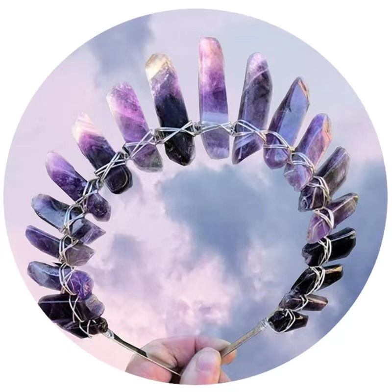 272g Weight Hair Band Hair Accessories Type 1 Piece Quantity Daily Occasion Crystal Material Geometric Pattern Women'S Gender Handmade Design Retro Style Retro Geometric Crystal Handmade Hair Band 1 Piece 26