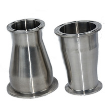 304不锈钢快装大小头抛光变径管卫生级同心异径管接头镜面焊接件