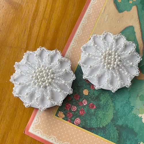 Children's ancient style and trendy crystal pearl hair net, handmade exquisite beaded hair net, Hanfu cheongsam ball hair accessories