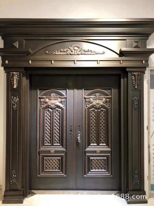 别墅双开铜门
