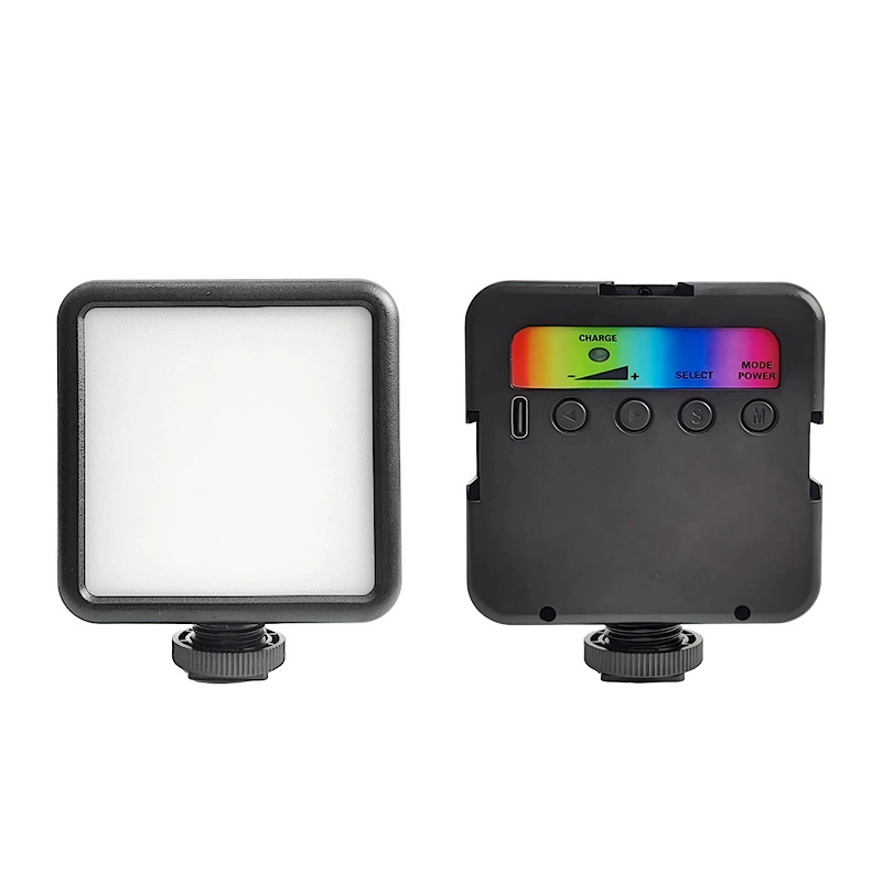 Перезаряжаемая RGB карманная подсветка, портативная светодиодная лампа для камеры и телефона, варианты с клипсой/штативом