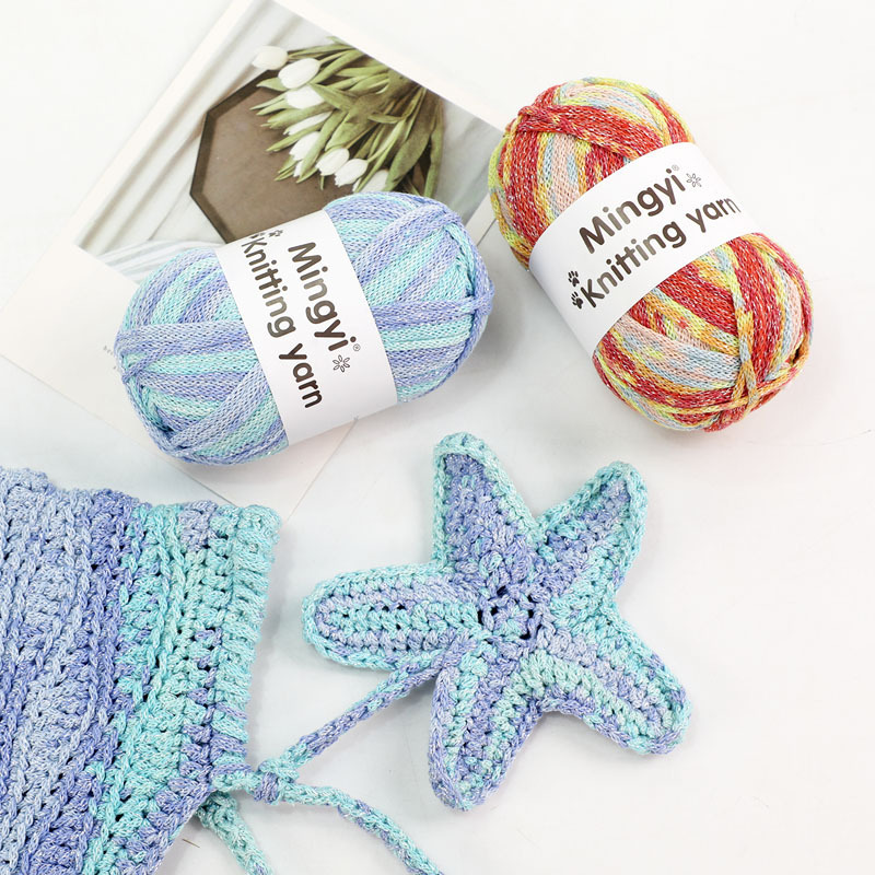 Handmade DIY 2.5mm Graffiti Yarn, Glitter Yarn, Gradient Yarn, Crochet Yarn, Hollow Cotton Round Yarn, Rainbow Sunset Handmade DIY 2.5mm Graffiti Yarn, Glitter Yarn, Gradient Yarn, Crochet Yarn, Hollow Cotton Round Yarn, Rainbow Sunset