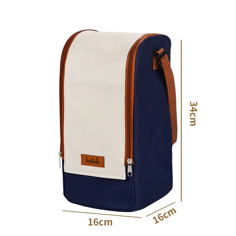 Insulated handheld lunch bag, thermal travel picnic cooler, waterproof, small & large