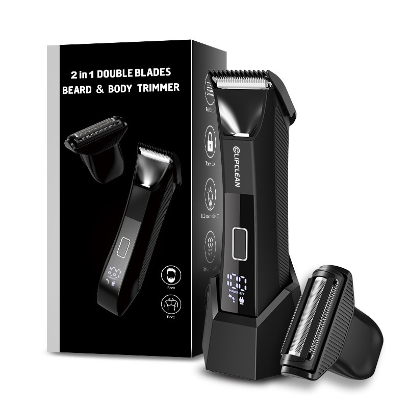 2024 New 2-in-1 Men's Body Hair Trimmer Full Body Washable Shaver Shaver Private Parts Shaving Device