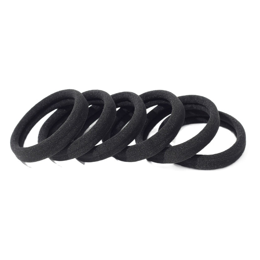 Solo al por mayor cuerda de pelo negro banda de pelo femenino estilo coreano alta elasticidad no duele el pelo banda de goma corbata alta Cola de Caballo accesorios para el cabello del bebé