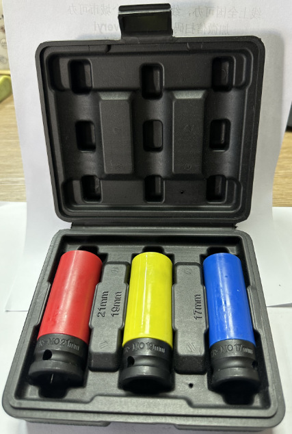 セット 3pc カラーソケット 5pc タイヤ保護ソケット カラー空気圧ソケット 17/19 ミリメートル 21 ミリメートル 1|undefined