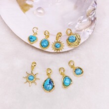����ʯ���ܿ۵�׹��Ȼʯ̫�������Ŀɲ�ж��׹ͭ��18K���diy���