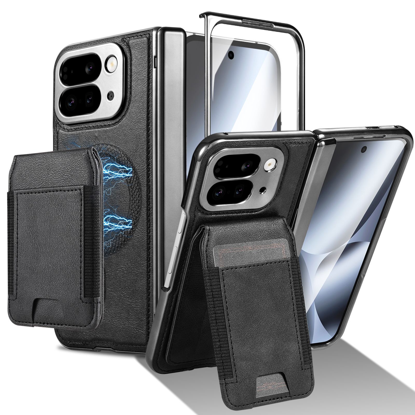 Suitable for Google Pixel10Pro Fold mobile phone case folding magnetic card holder holder fully covered with film