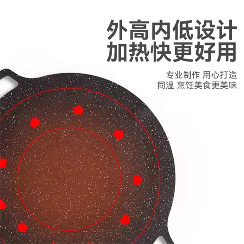 Manufacturer's medical stone non-stick frying pan outdoor grill pan household Korean barbecue plate camping camping cassette stove barbecue plate