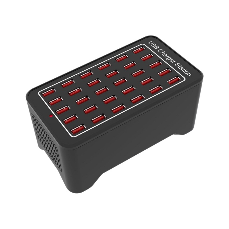 10 puertos, 15 puertos, 20 puertos, 30 puertos, cargador usb con refrigeración por ventilador, cargador multi-puerto de estudio de 150W