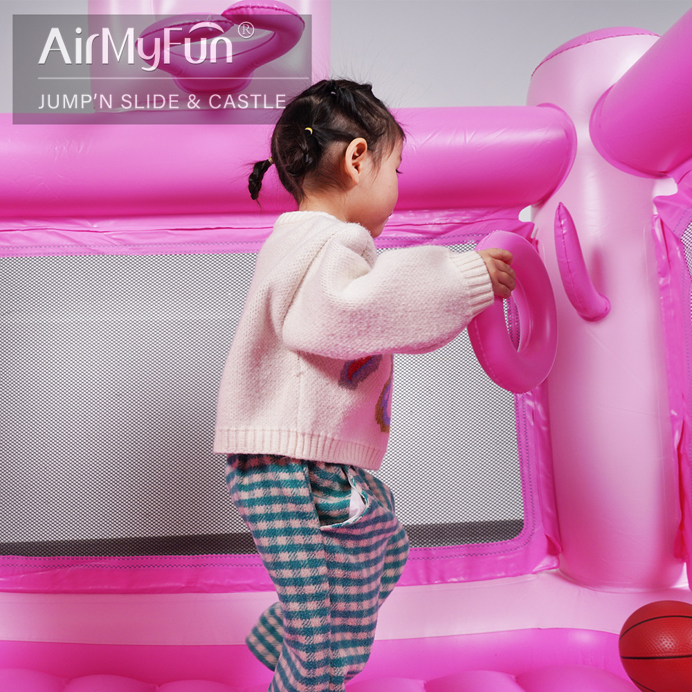 AMF niños pequeños castillo infláble interior y exterior PVC infláble infláble slide para niños castillo doméstico