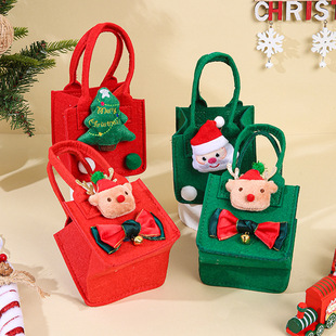 Cross-border Christmas Hand Bag Felt Gift Bag Exquisite Shape Christmas Packaging Hand Felt Bag Christmas