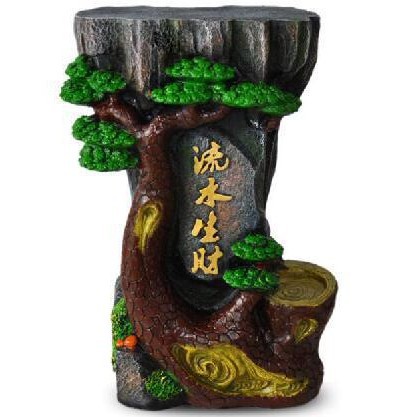 Regalos creativos, rocalla pequeña, agua corriente, decoración de escritorio, humidificador decorativo, artesanía de oficina, té de jengibre creativo