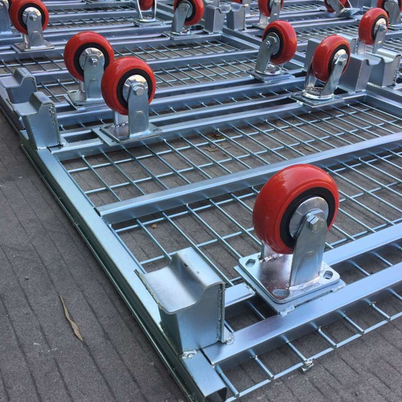 带轮仓储笼 聚氨酯轮仓储笼 高承重铁框蝴蝶笼可堆叠可堆高仓储笼
