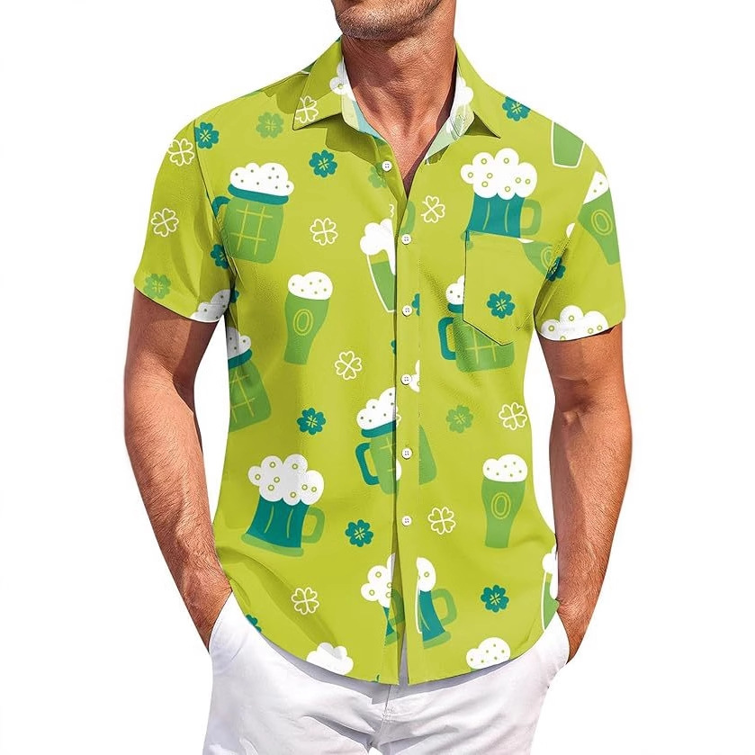 Comercio exterior europeo y americano Amazon 2025 nueva camisa casual de manga corta de alta calidad para hombres MB1