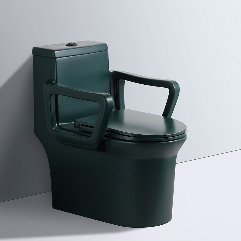 Inodoro integrado moderno simple integrado con reposabrazos inodoro doméstico para personas mayores con discapacidad fábrica directa
