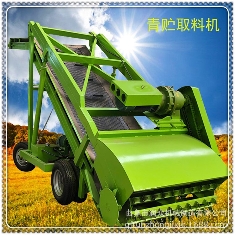 牛场青贮池自动取料机横向高空作业扒草机青储草刮料机起料取草机