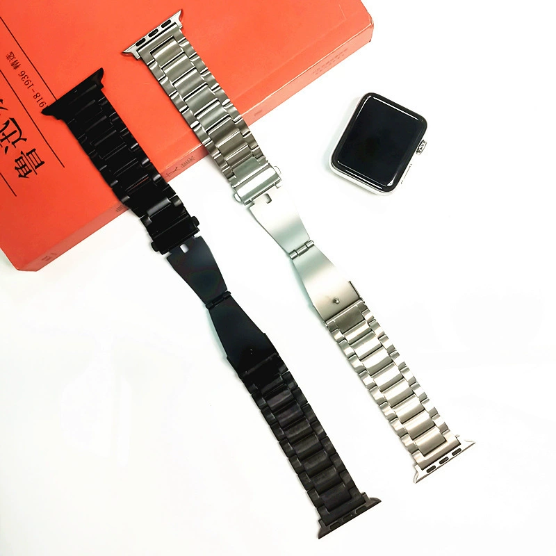 Для iwatch4/5/6/7SE ремешок из титанового сплава Apple Watch8 три бусины из титанового сплава в наличии