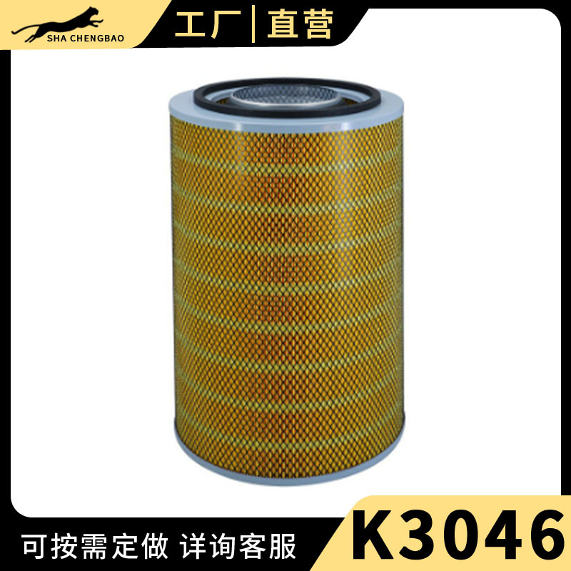 K3046空滤适配 新疆王东风天龙解放北奔宇通客车空气滤芯滤滤清器