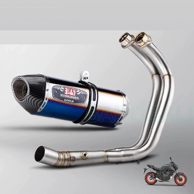 Motorcycle exhaust pipe FZ07 R7 motorcycle modified - c