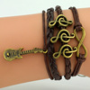 G0047 weaving bracelet infinite series of happy notes guitar antique accessories bracelet mixed batches